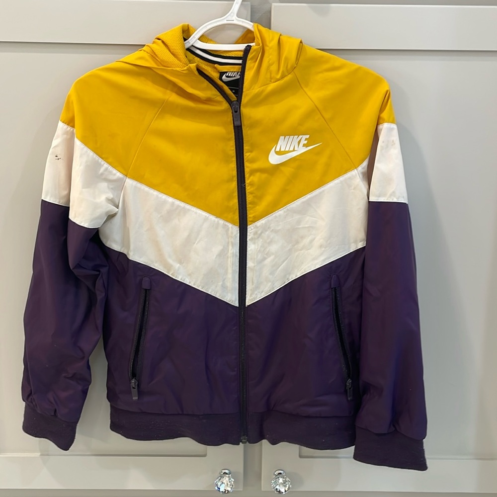 Youth medium purple and gold Nike jacket